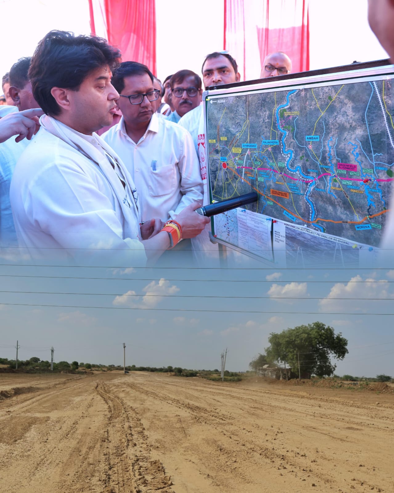 केंद्रीयमंत्री ने ग्वालियर- आगरा एक्सप्रेस-वे का किया निरीक्षण, 6-लेन हाई-स्पीड कॉरिडोर से अब ग्वालियर से आगरा 50 मिनट में तय होगी दूरी