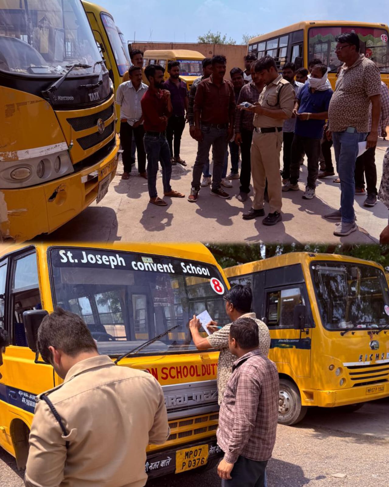 बच्चों की सुरक्षा को ध्यान में रखकर स्कूली बसों की परिवहन विभाग ने जाँच की लिए विशेष मुहिम जारी  बीमा व फिटनेस ठीक न पाए जाने पर लगाया अर्थदण्ड