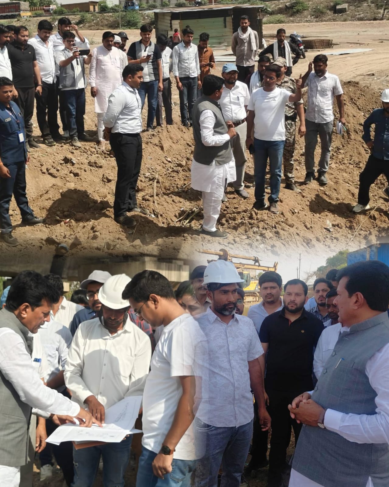 चंबल पेयजल प्रोजेक्ट में गुणवत्ता के साथ तेजी लाने पर जोर सांसद ने नगर निगम आयुक्त के साथ किया मौके का निरीक्षण