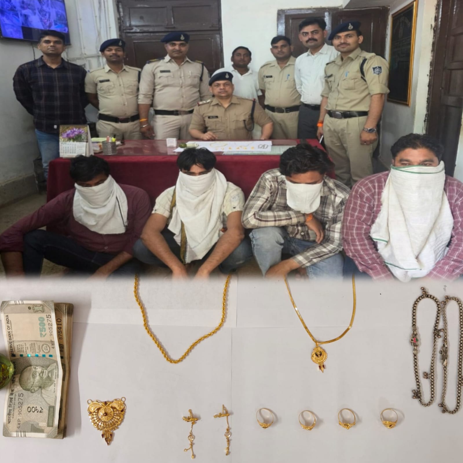 अंतरराज्यीय चोर गैंग रेल में यात्रा कर रही हाथ में मेहंदी और अच्छे कपड़े पहने महिलाओं को बनाते थे चोरी का शिकार GRP पुलिस ने चोरों को गिरफ्तार कर लाखों का माल किया बरामद